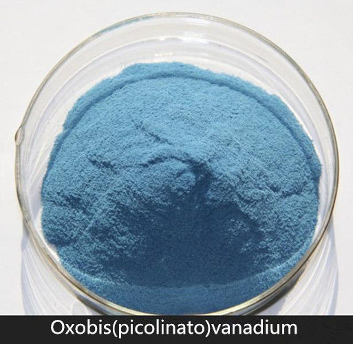 High Purity 99% Hypoglycemic Drugs Raw Powder Oxobis(picolinato)vanadium CAS: 14049-90-2 Blue Crystal Powder
